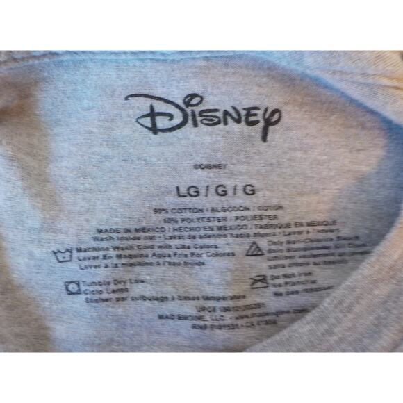 Disney Lilo & Stitch Gray Top T-shirt Graphic Tee Women Large Short Sleeve Movie - Picture 3 of 5